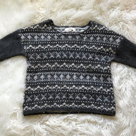 4/$25ANN TAYLOR‎ LOFT GRAY WHITE THICK KNIT SWEATER - Picture 1 of 6